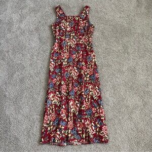 Um & Company Dress Womens Size 11/12 Floral Midi Square Neck